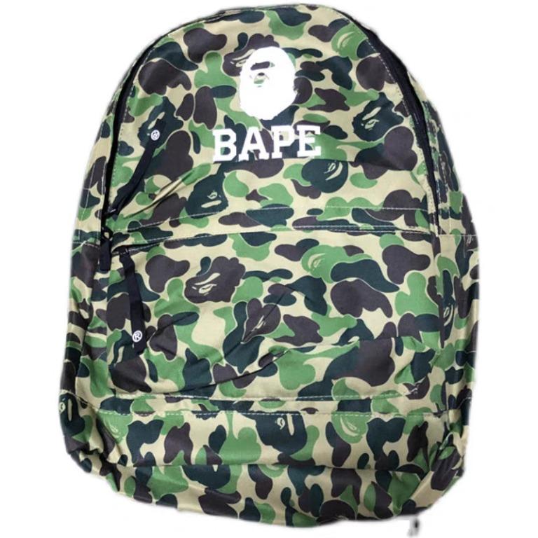 A Bathing Ape Bape 1st Maple blue tide bape 2021 luxury lucky bag green camouflage schoolbag Japanese stock