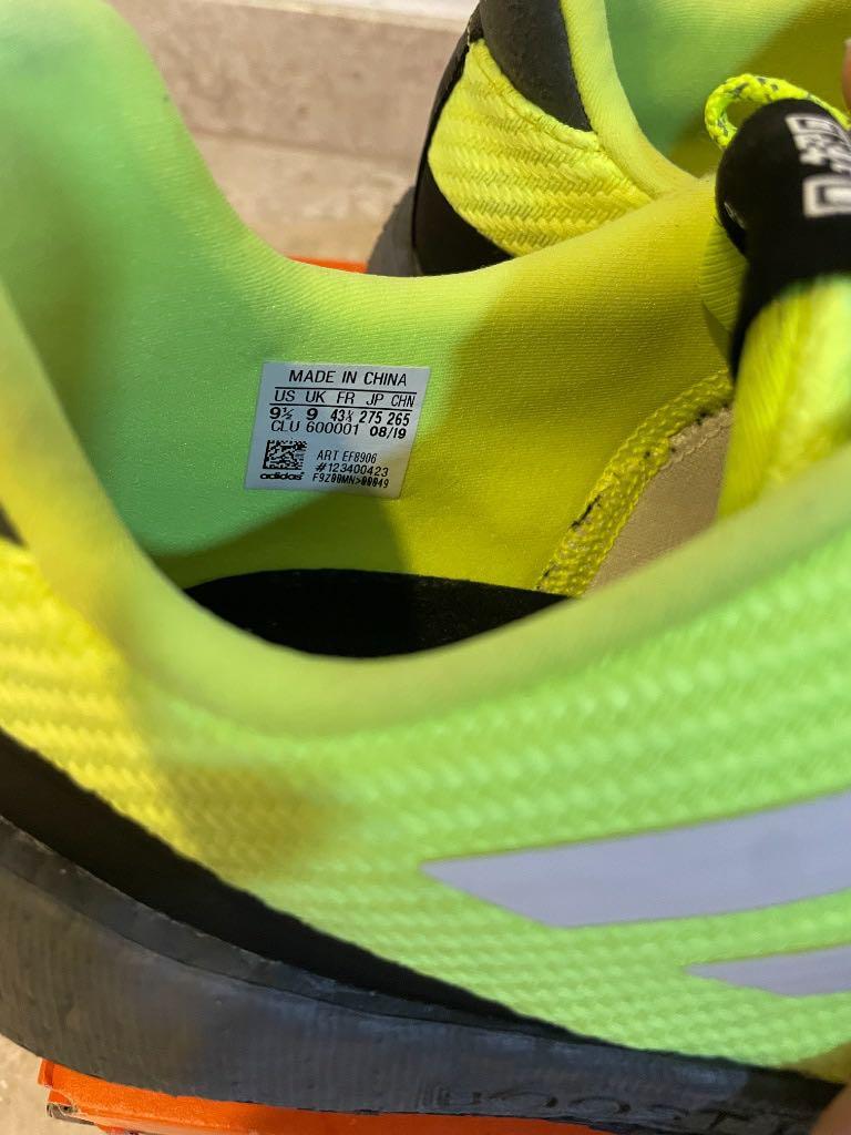 ADIDAS NEON GREEN PULSEBOOST HD 9.5 US 9 UK SHOES, Men's Fashion ...