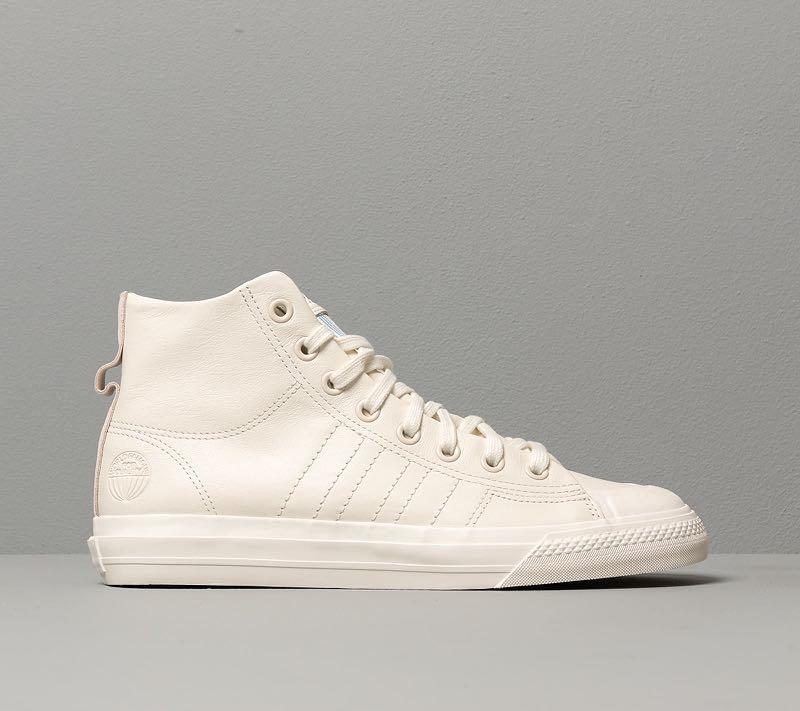 White leather adidas nizza on sale