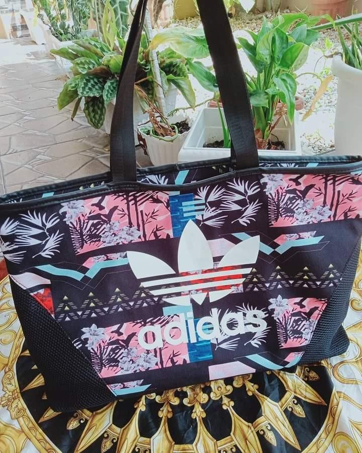 adidas floral tote bag