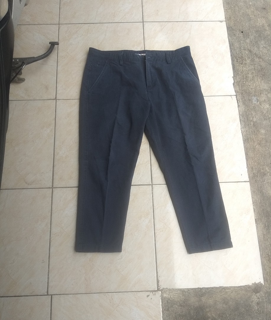 Ankle Pants Burberry Brit Navy, Fesyen 