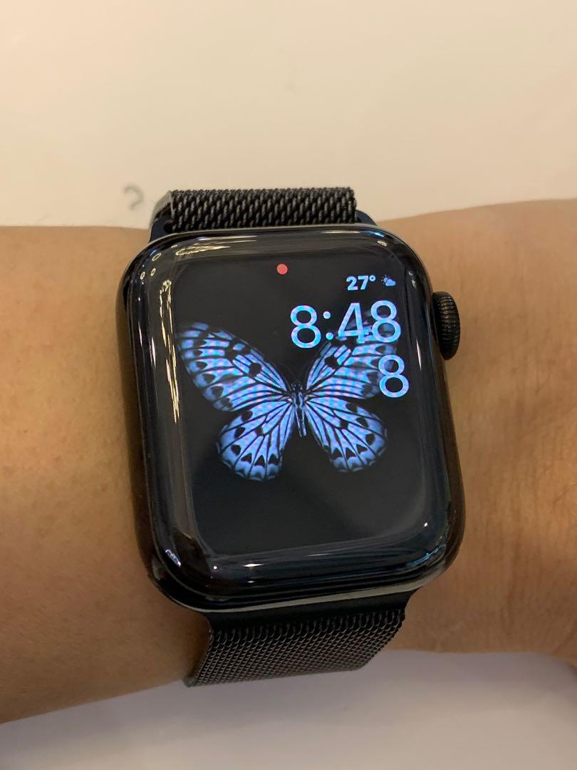 Apple Watch 5 40mm LTE stainless apple care +, 手提電話, 智能穿戴裝置及智能手錶- Carousell