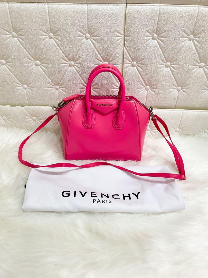AUTHENTIC Givenchy Neon Pink Mini Antigona, Luxury, Bags & Wallets on  Carousell