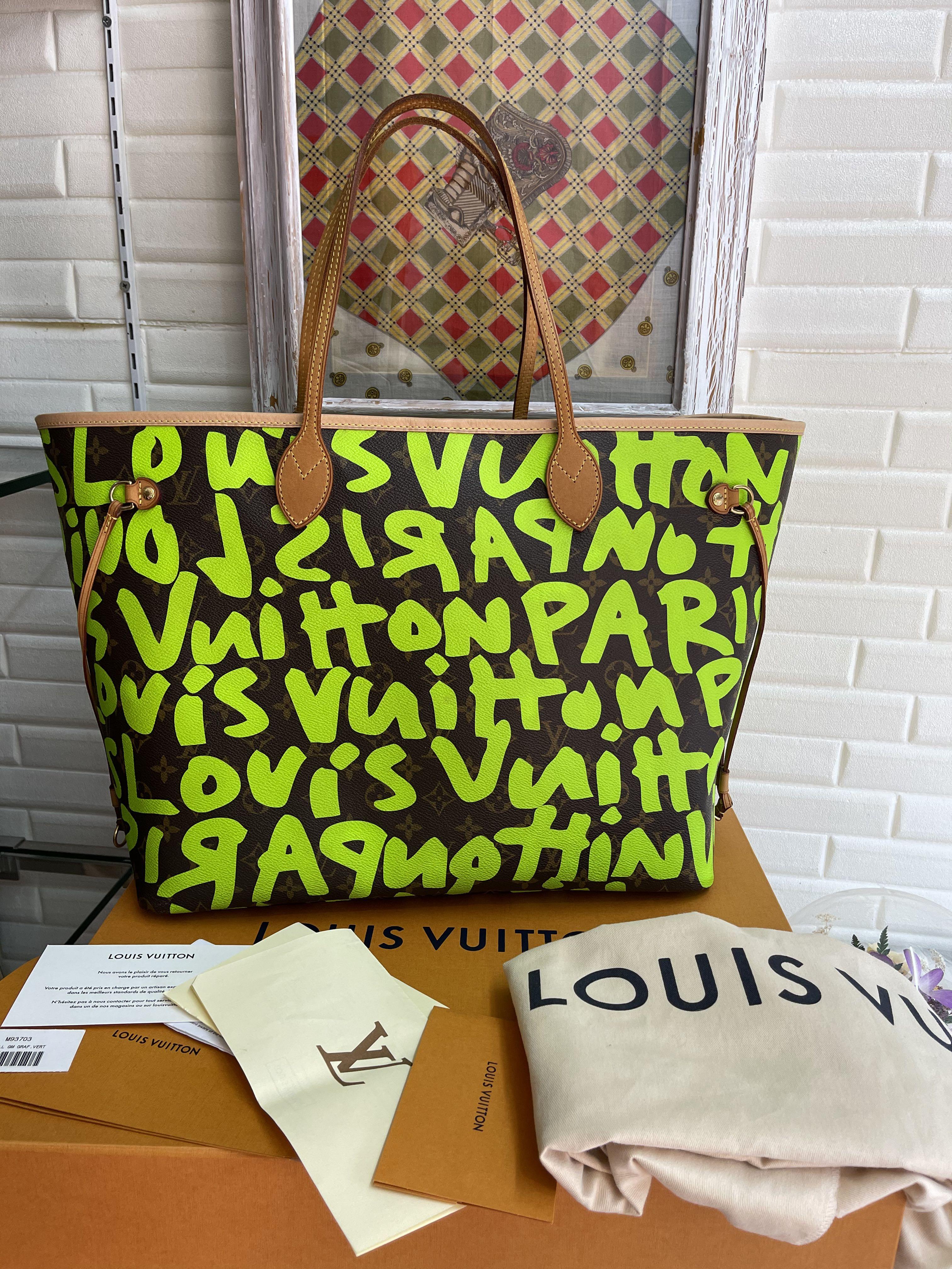 Louis Vuitton Monogram Graffiti Roses Neverfull MM Bag - Limited