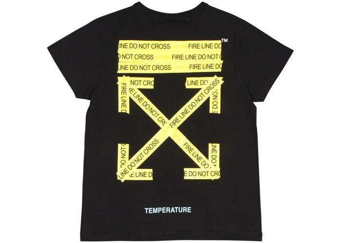 off white cross line tee