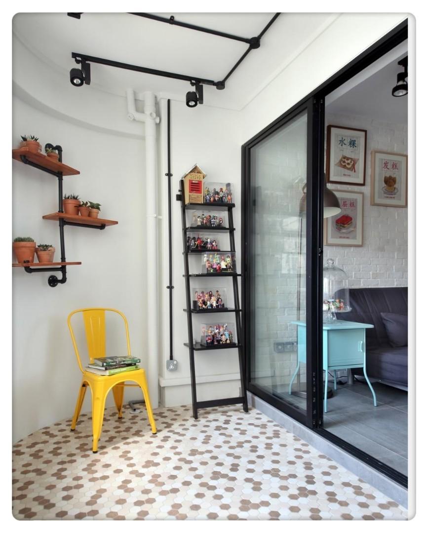 balcony bifold sliding glass door aluminium framed acrylic door hall room walk in wardrobe kitchen partition divider fixed panel home services renovations on carousell