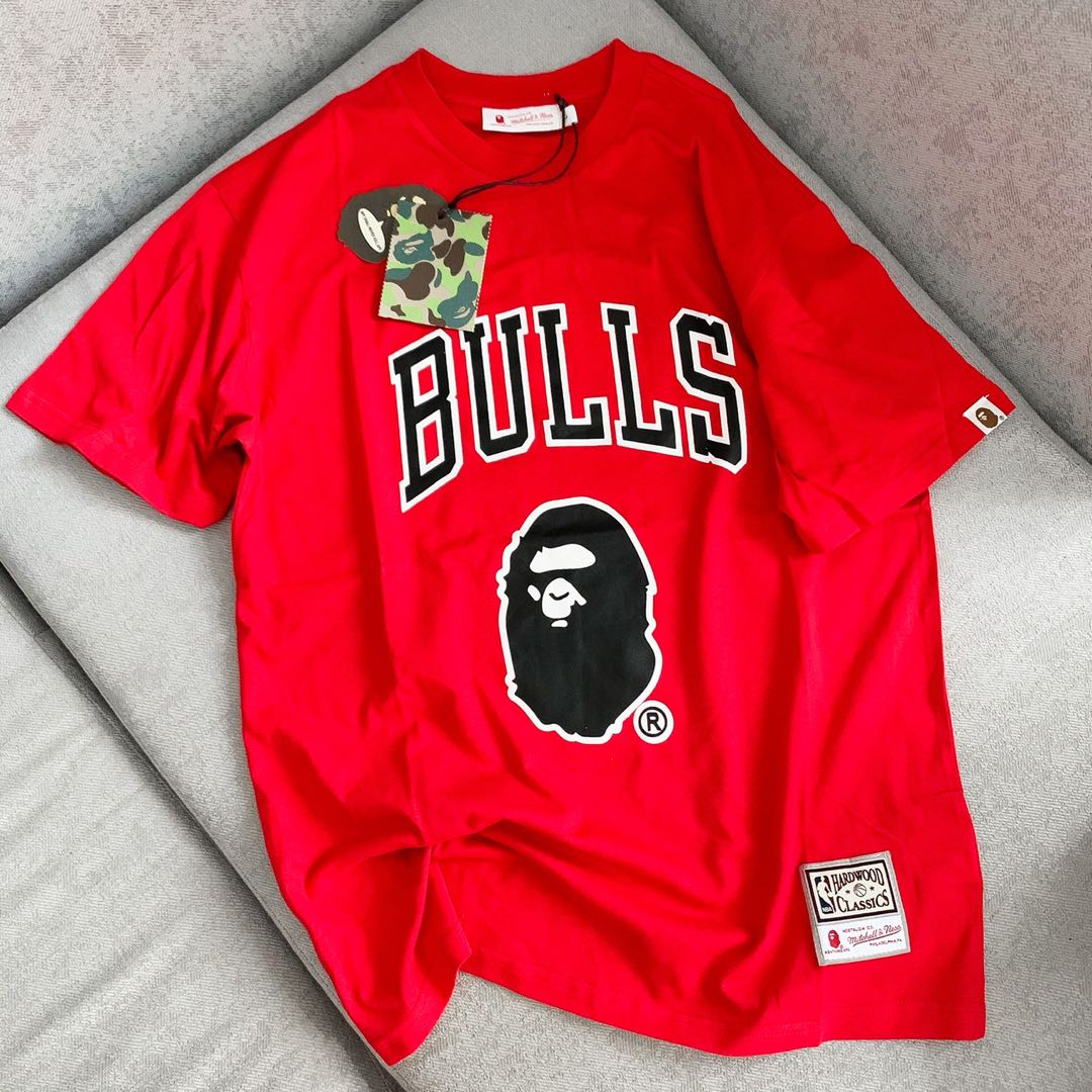 BAPE X MITCHELL & NESS LEGACY JERSEY, Men's Fashion, Tops & Sets, Tshirts &  Polo Shirts on Carousell