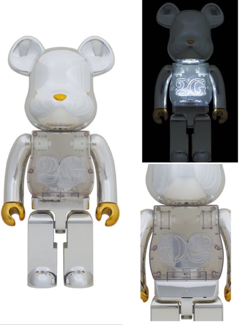 BE@RBRICK 2G White chrome 1000%, Hobbies & Toys, Collectibles 