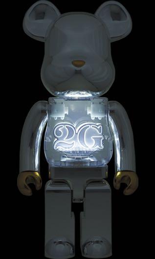 BE@RBRICK 2G White chrome 1000%, Hobbies & Toys, Collectibles 