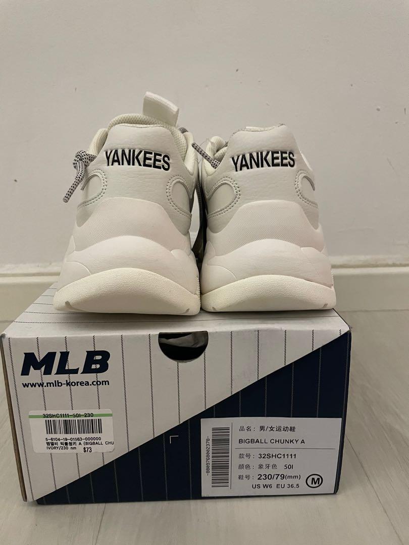 MLB Korea Official Pink New York Yankees Chunky Grandpa Sneakers