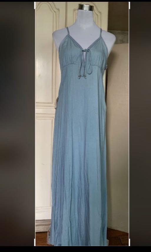 Forever 21 denim maxi dress top