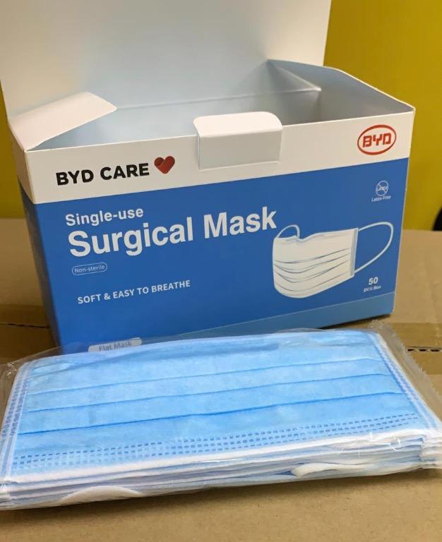 [SG Ready Stock] BYD Care Surgical Mask Single Use Disposable 3 Ply