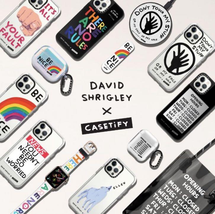 Casetify X David Shrigley Limited Edition Frame Set iphone 12, 手提電話, 電話