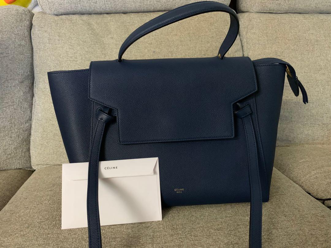 Celine belt outlet bag navy blue