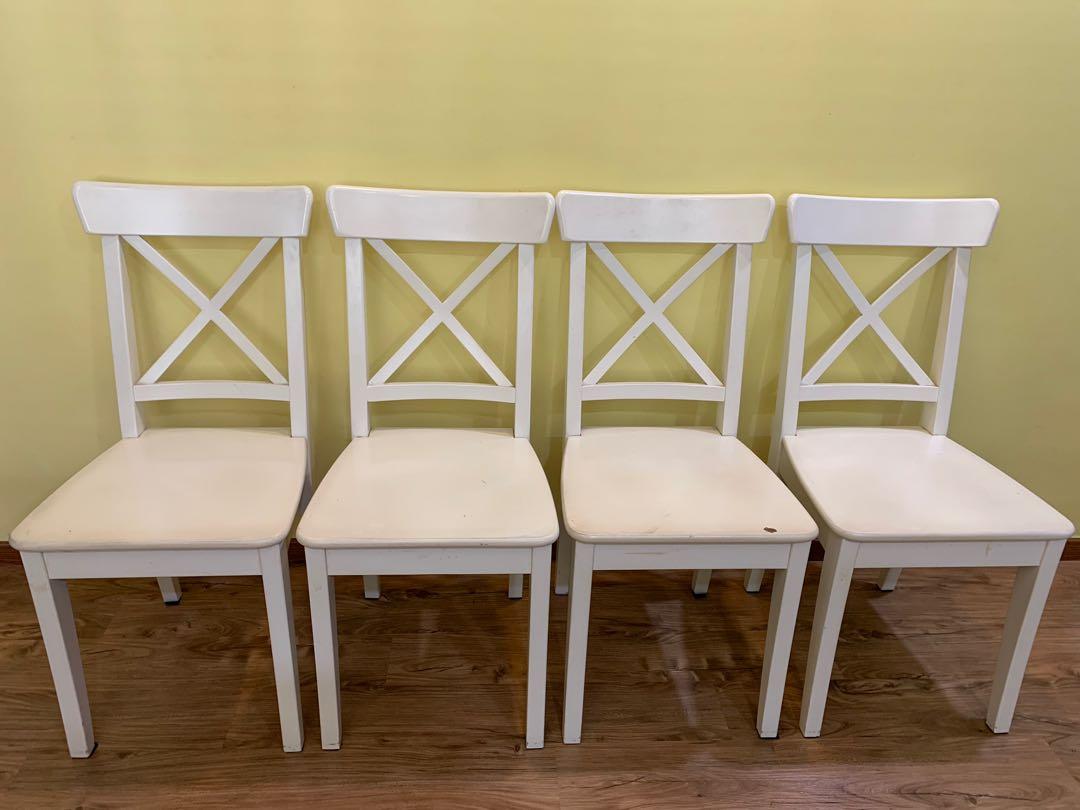 Chair IKEA Ingolf white chairs 4 pieces