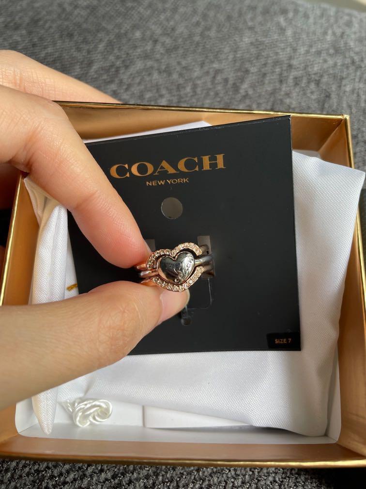 Coach rose gold ring store