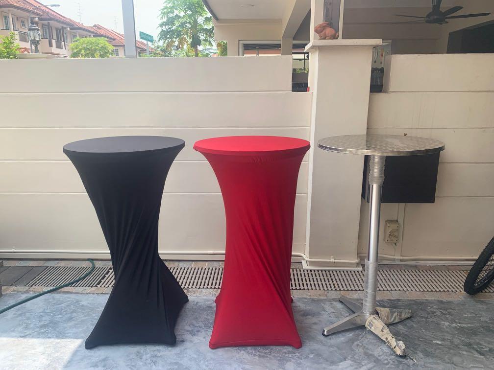 Rent Cocktail Tables with table cloth 25, Furniture & Home Living