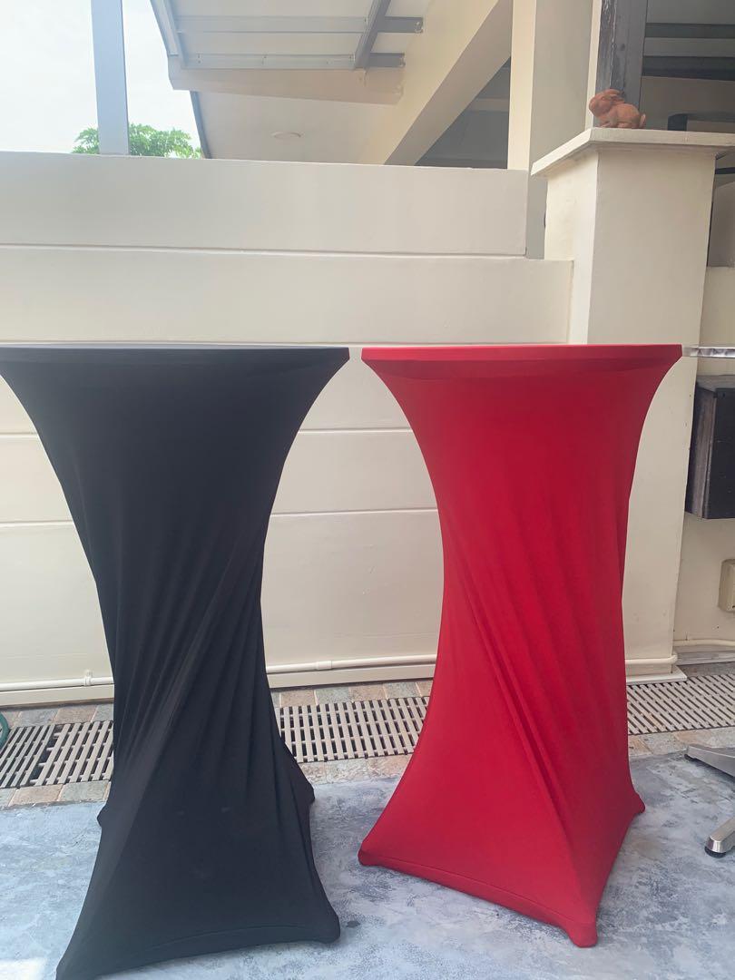 Rent Cocktail Tables with table cloth 25, Furniture & Home Living