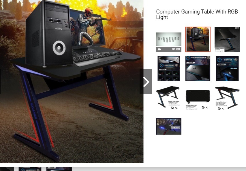 Computer Gaming Table With RGB Light, Computers & Tech, Desktops on ...