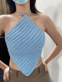 Crochet Halter Top 💙☁️