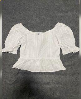 Editors Market white cropped top