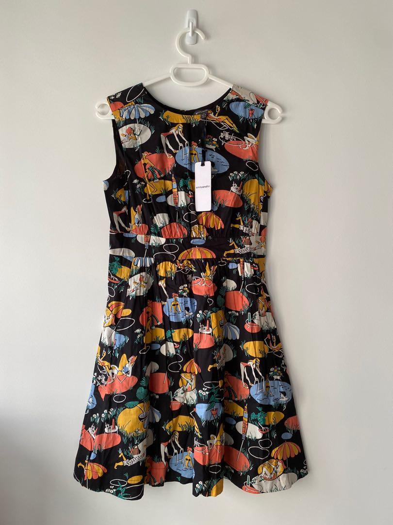 Emily and Fin modcloth too much fun lounge chair dress Women s Fashion Dresses Sets Dresses on Carousell