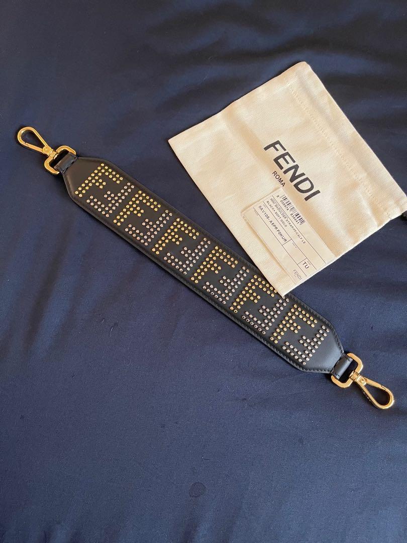 Fendi Mini Strap you Black Soft Gold