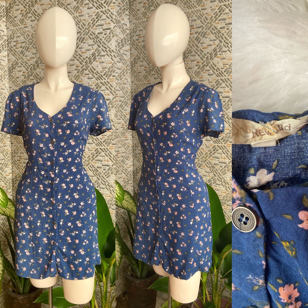 floral button down dress