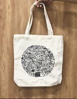 Food from the Heart Canvas Tote Bag (Natural)