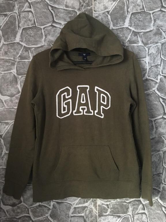 Olive green gap hoodie outlet