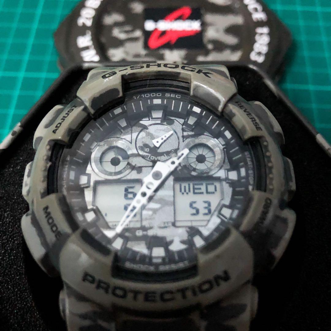 G SHOCK GA 100 CAMOUFLAGE USED Men s Fashion Watches