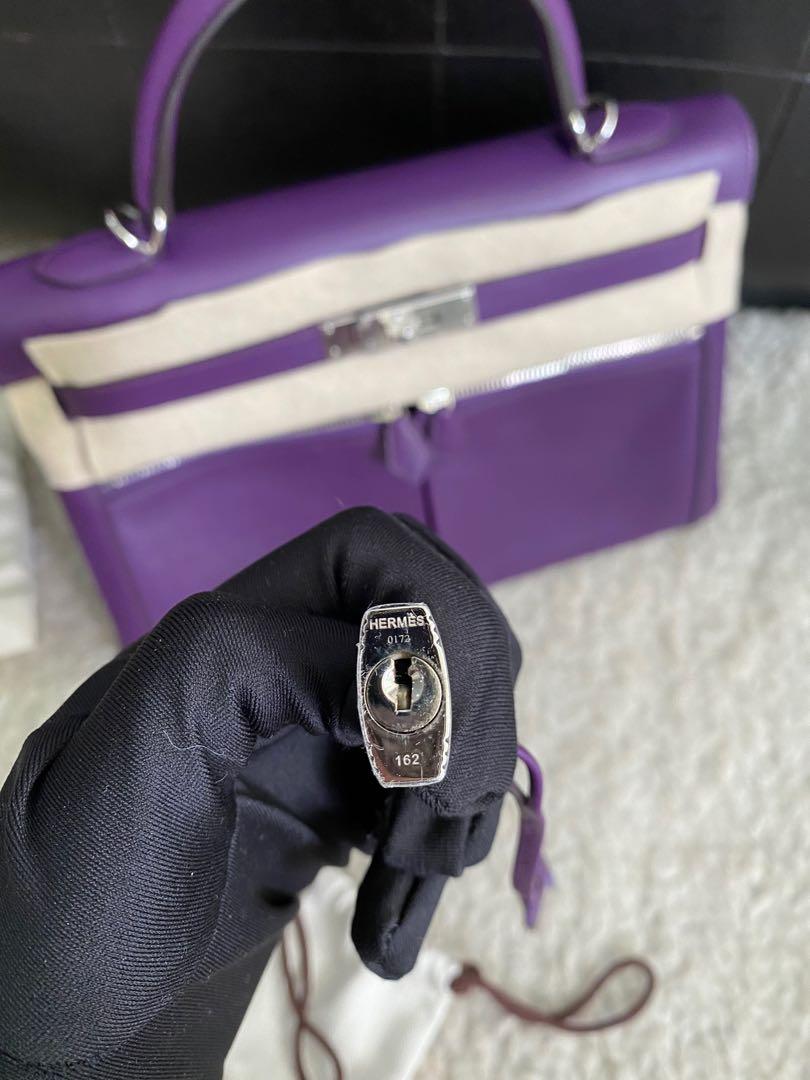 Hermes Iris Purple Kelly 32 Bag For Sale at 1stDibs