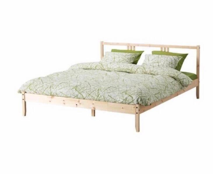 IKEA FJELLSE Queen Bed Frame, Furniture & Home Living, Furniture, Bed