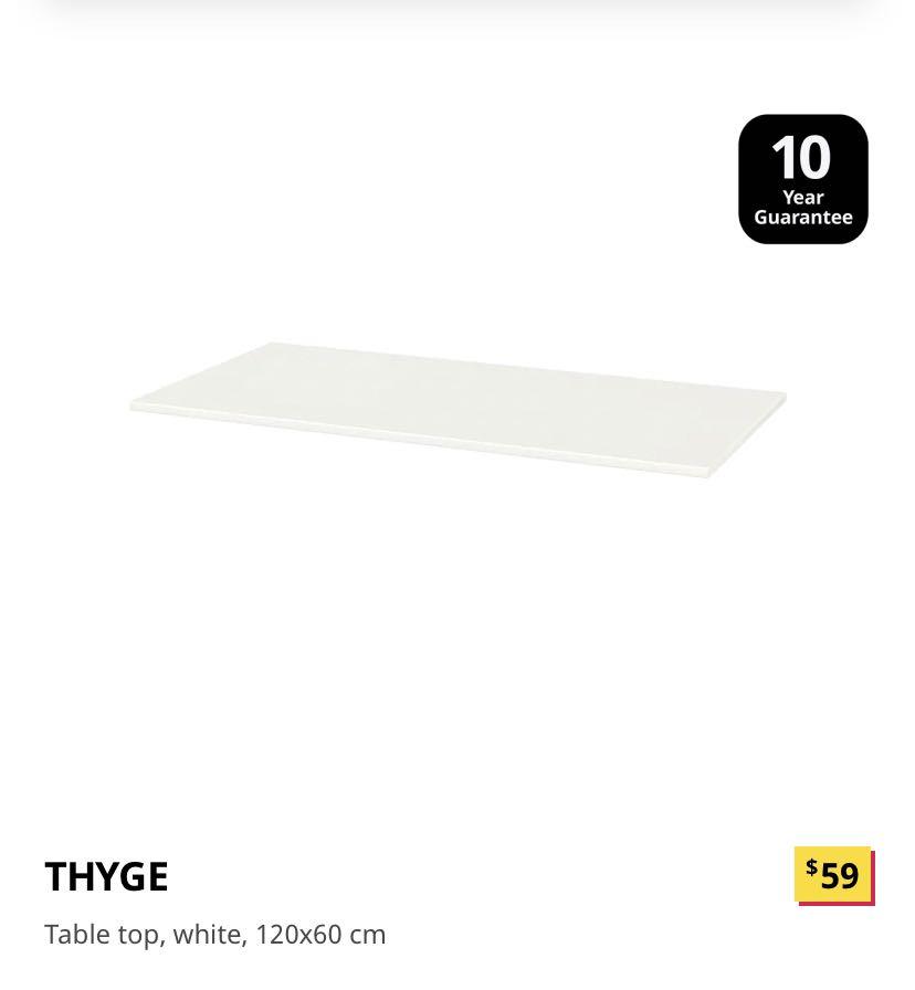 Ikea Thyge Desk Top, Furniture & Home Living, Furniture, Tables & Sets