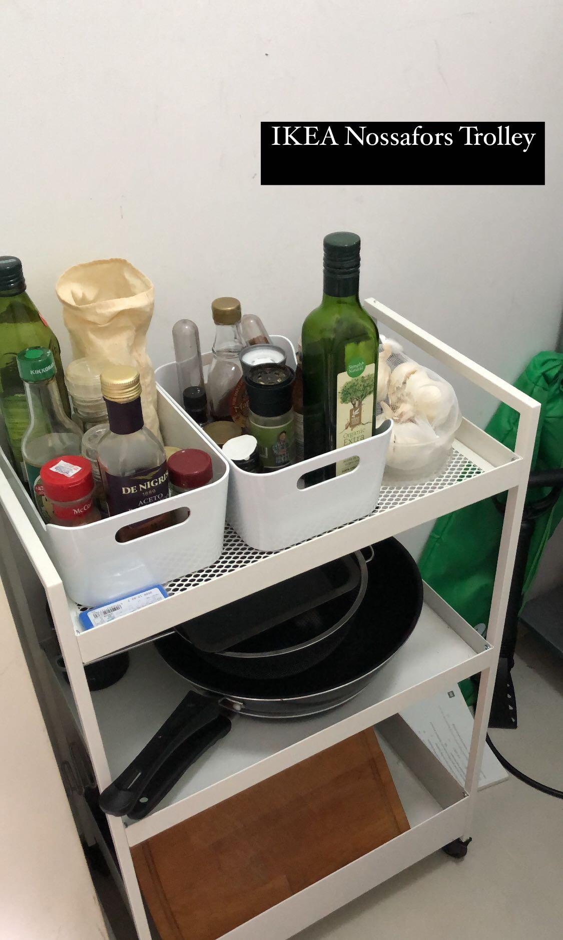 IKEA White Kitchen Trolley, Furniture & Home Living, Kitchenware