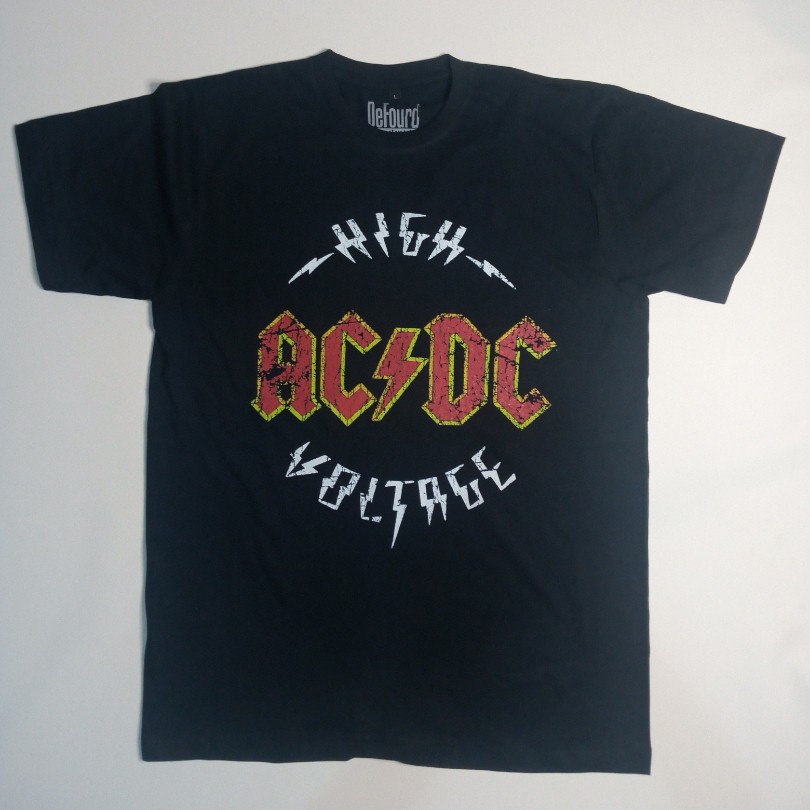 Kaos Band ACDC High Voltage Defourd Apparel
