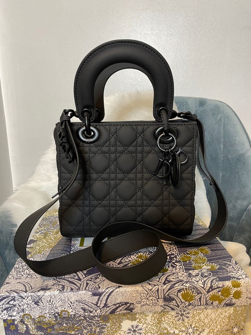 LADY DIOR BAG UNBOXING  SMALL  Black Ultramatte Cannage Calfskin  Luxury  Bag  YouTube