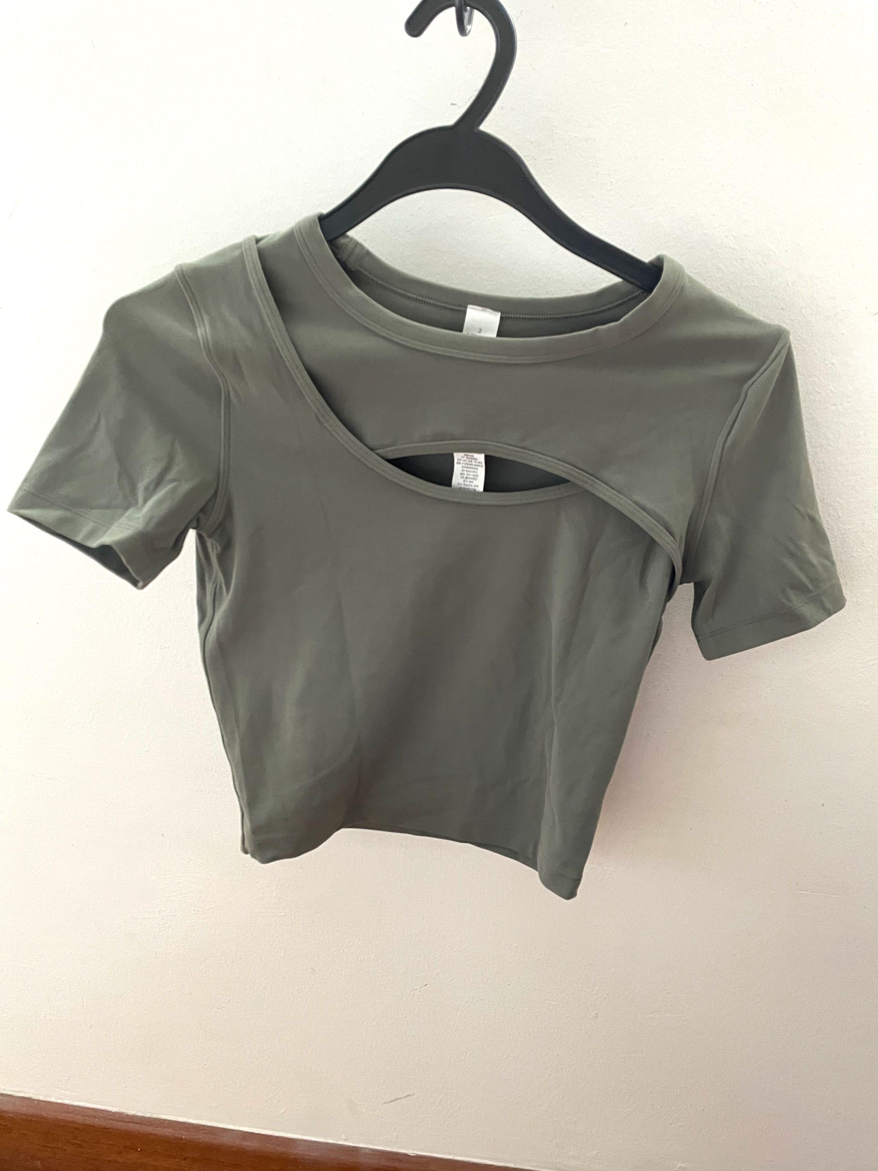 🎁BNIB Lululemon Hold Tight Cropped T-Shirt - velvet dust - size 4