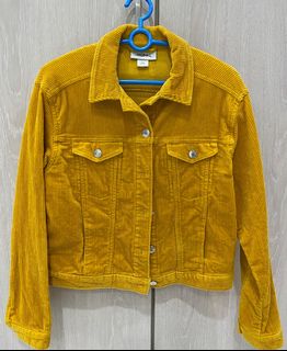 MONKI Yellow Corduroy Jacket Women s Fashion Coats Jackets