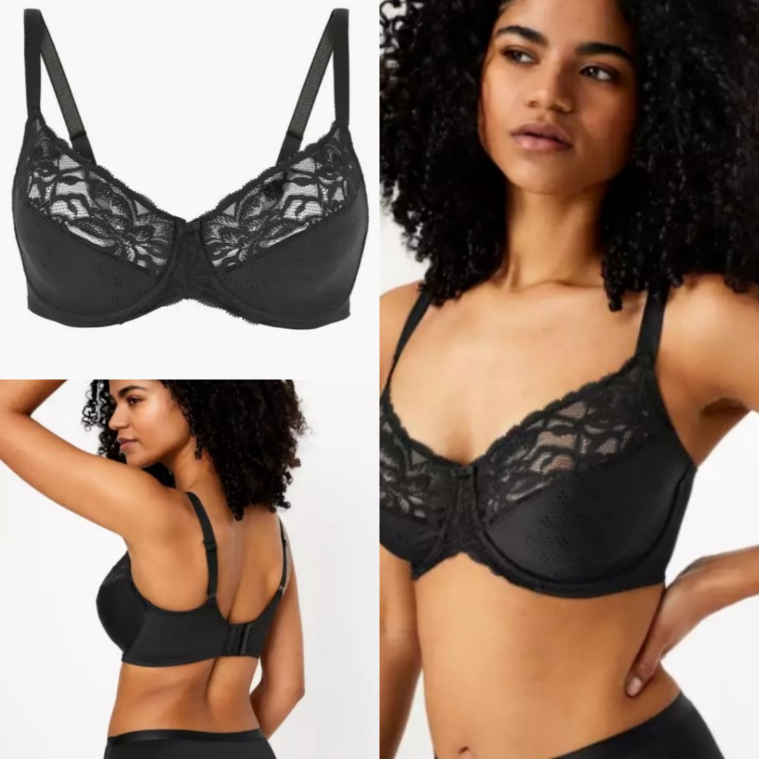 [38D] M&S Marks & Spencer Wild Blooms Minimiser Minimizer Full cups Bra 38D  bra 38d