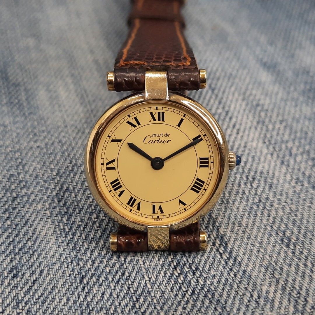 cartier quartz 18k swiss made