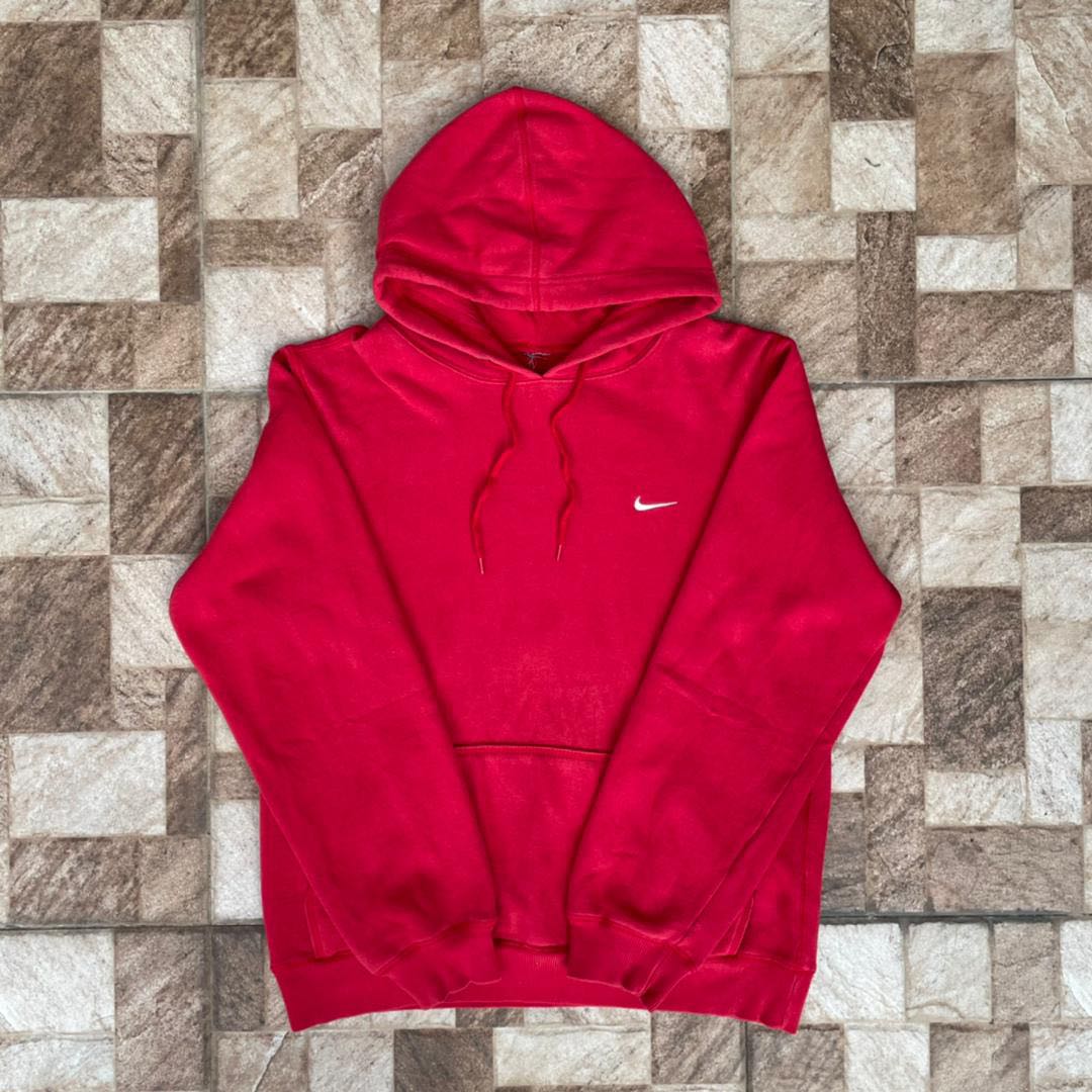 nike swoosh hoodie red