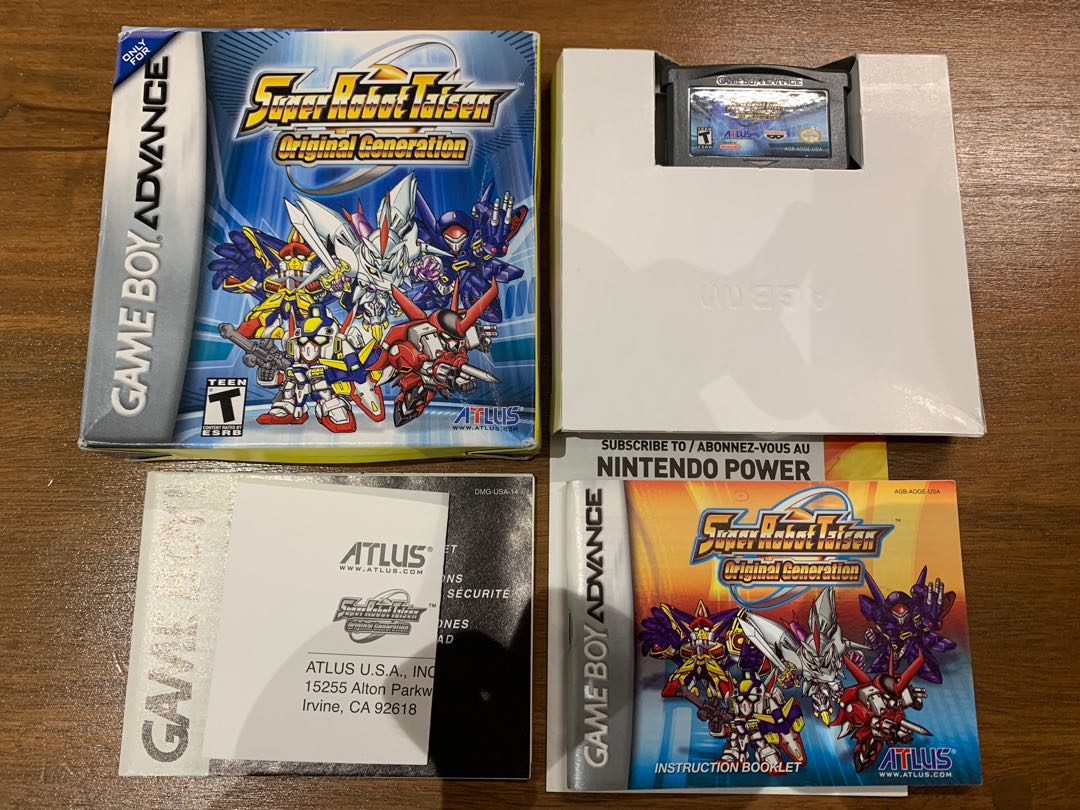 Original Super Robot Taisen Gameboy Advance GBA Cart, Video Gaming ...