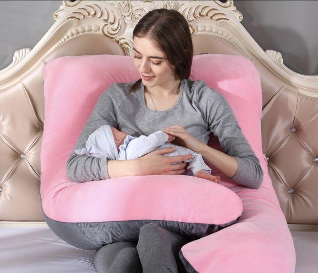 Pregnancy pillow full body pink colour, Babies & Kids, Maternity Care