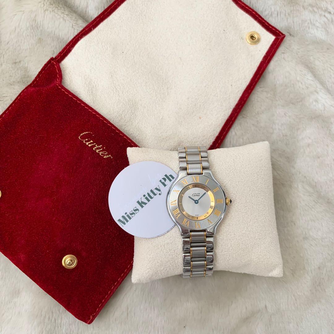 Preowned Authentic Must de Cartier 21 