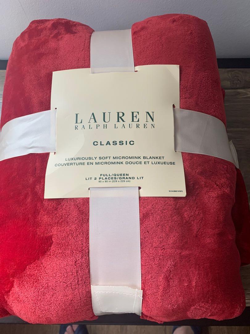 Ralph Lauren Soft Micromink Blanket, Furniture & Home Living, Bedding &  Towels on Carousell