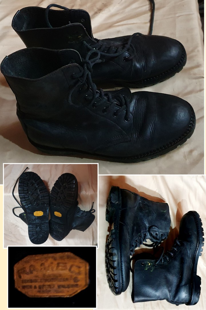 RAMBO laced up leather boots UNISEX, Men's Fashion, Footwear, Boots on  Carousell