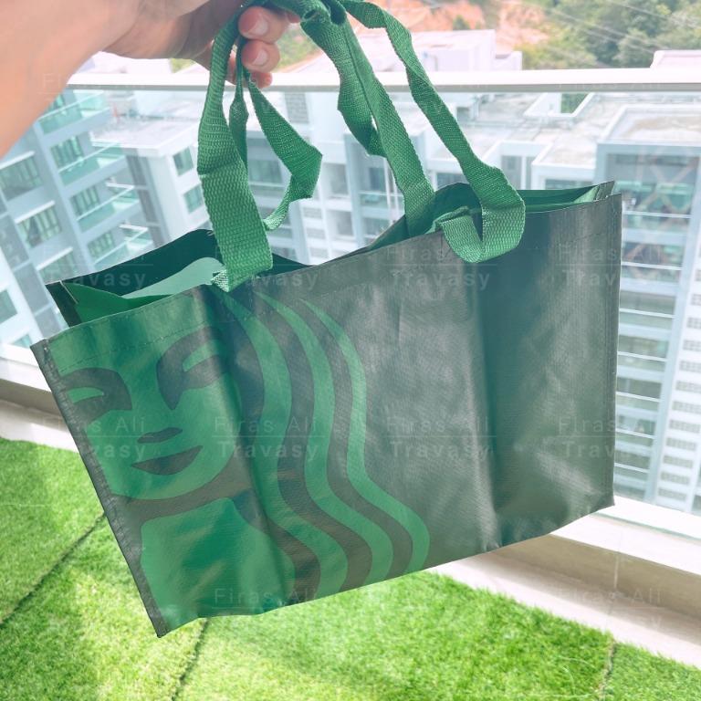 Readystock New Starbucks Reusable Green Shopping Bag