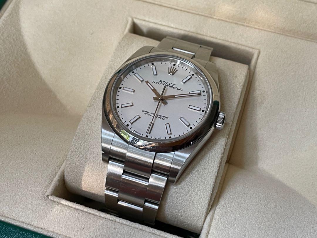 rolex oyster perpetual 39 white discontinued