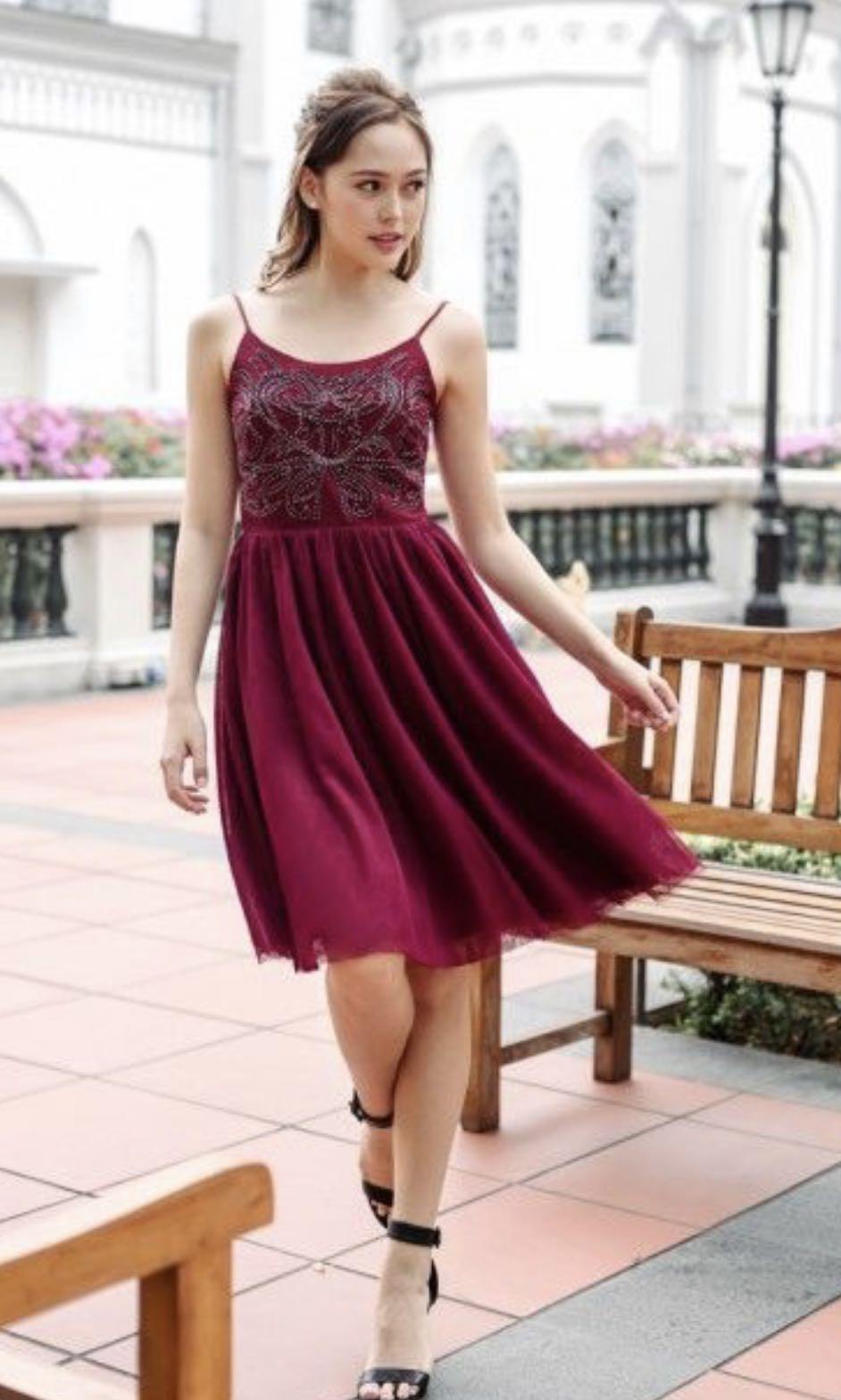 Sacred Love Song Dress (Burgundy)